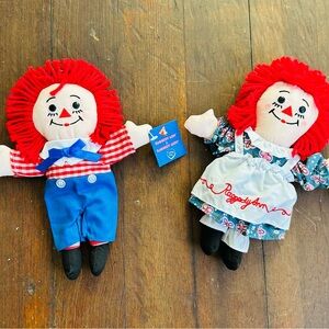 Raggedy Ann and Andy Plush Dolls Set